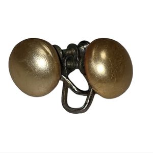 Vintage Cream Colour Dome Screw Back Earrings